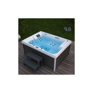 Outdoor Whirlpool STREAM - Mit Treppe und Thermoabdeckung