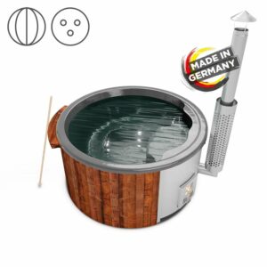 Holzklusiv Hot Tub Saphir 180 Thermoholz Basic Deluxe Wanne Anthrazit