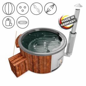 Holzklusiv Hot Tub Saphir 180 Thermoholz Spa Deluxe Clean UV Wanne Anthrazit