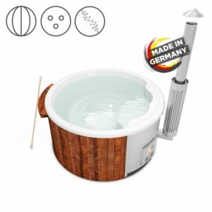 Holzklusiv Hot Tub Saphir 180 Thermoholz Spa Wanne Weiß