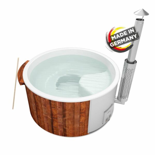 Holzklusiv Hot Tub Saphir 200 Thermoholz Basic Wanne Weiß