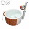 Holzklusiv Hot Tub Saphir 200 Thermoholz Basic Deluxe Wanne Weiß