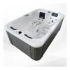 TroniTechnik Outdoor Whirlpool Spa TINO Weiß Silber Marmoriert 195cm x 127cm mit Heizung